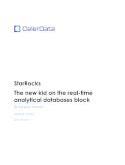 StarRocks The new kid on the real-time analytical databases block